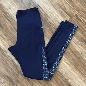 Gymshark Efflux Leggings in Evening Navy Blue Size S